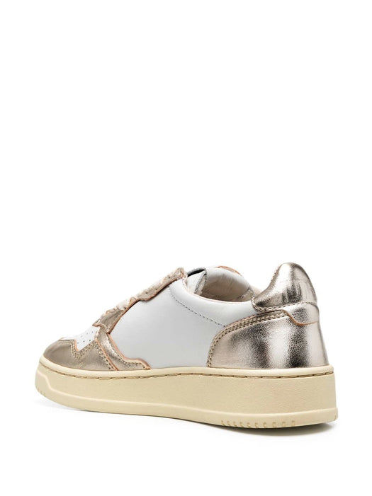 logo-patch lace-up sneakers AULWWB16 LEAT WHITE PLATINUM AUTRY 