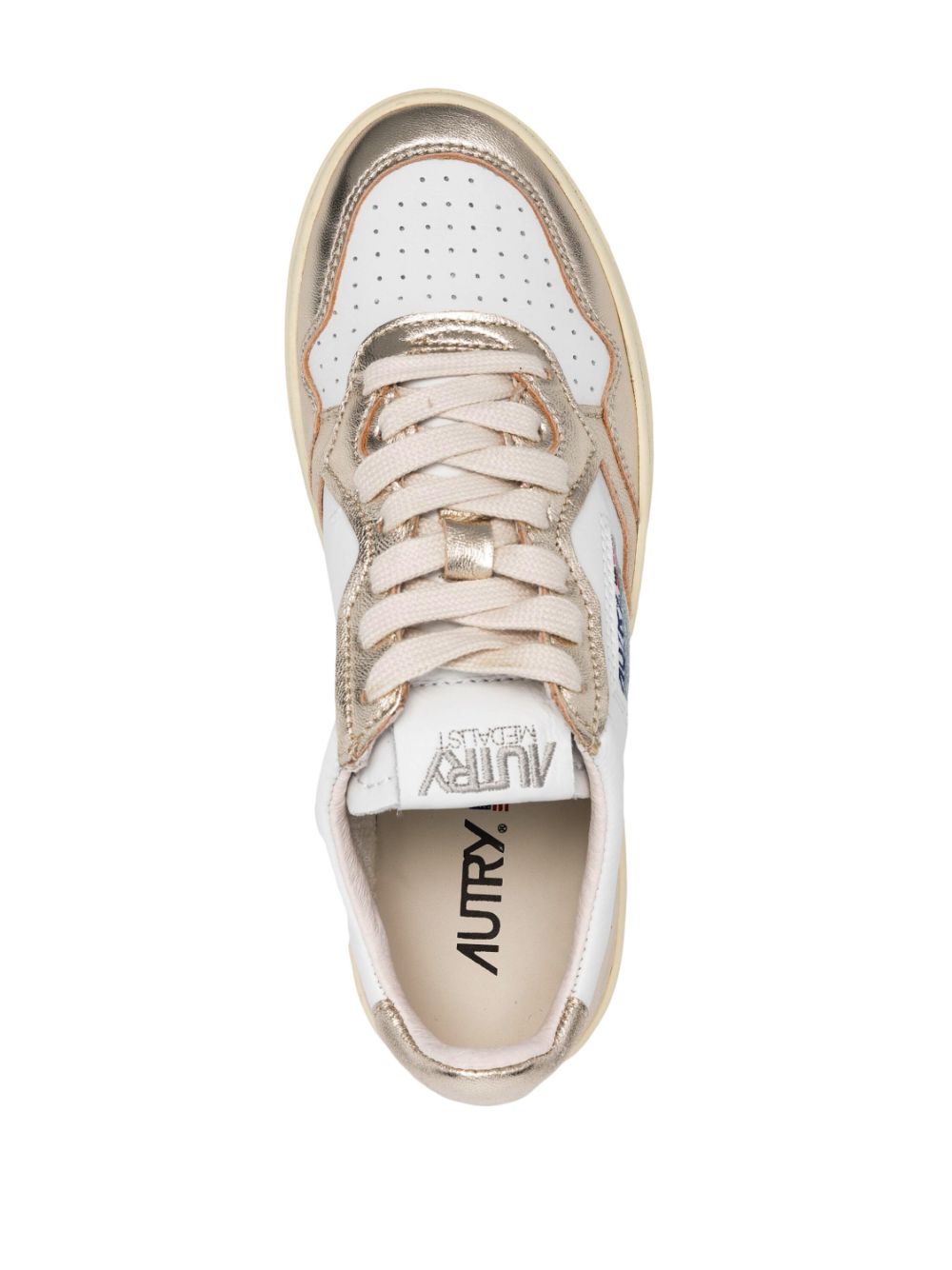 logo-patch lace-up sneakers AULWWB16 LEAT WHITE PLATINUM AUTRY 
