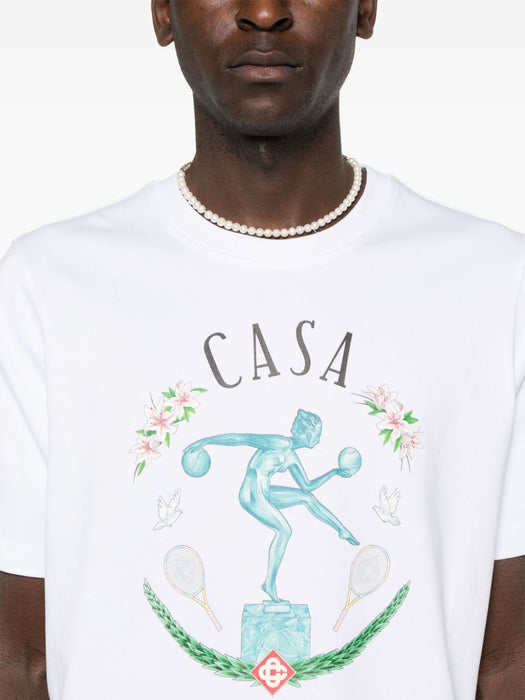 Statue En Marbre-print T-shirt U-MPF24-JTS-001-02 STATUE EN MARBRE CASABLANCA 