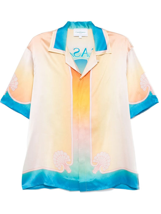 cuban collar short sleeve shirt U-WPF24-SH-003-01 LARC COLORE CASABLANCA 