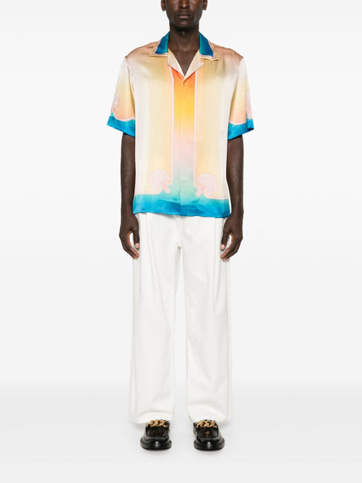 cuban collar short sleeve shirt U-WPF24-SH-003-01 LARC COLORE CASABLANCA 