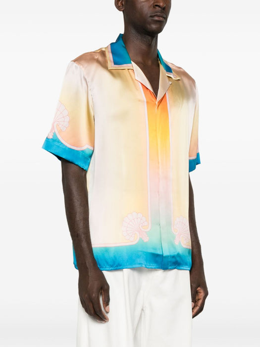 cuban collar short sleeve shirt U-WPF24-SH-003-01 LARC COLORE CASABLANCA 