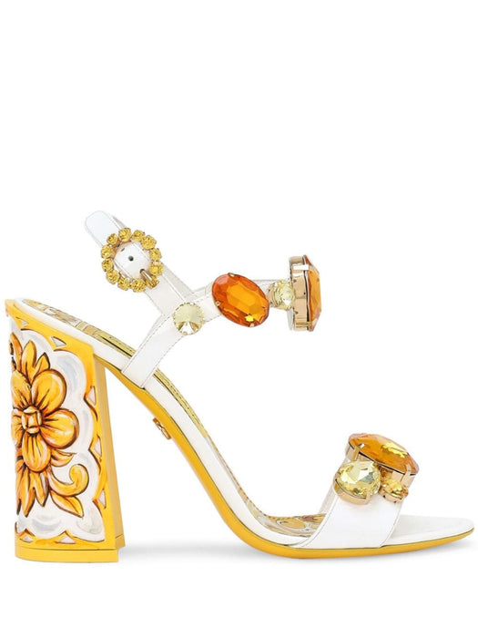 105mm Keira leather sandals CR1354 AT8488V135 DOLCE & GABBANA 