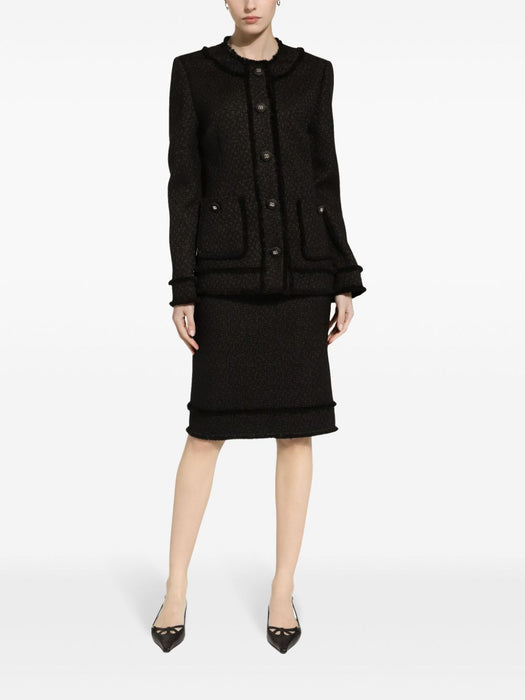 logo-engraved buttoned jacket F2940T GDCLWN0000 DOLCE & GABBANA 