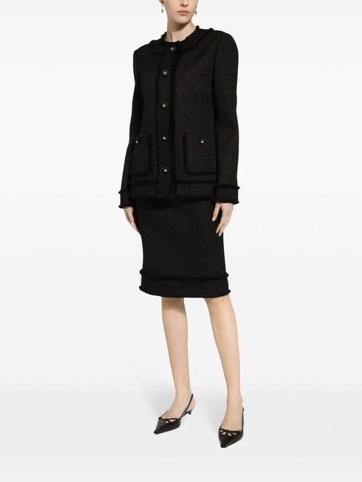 logo-engraved buttoned jacket F2940T GDCLWN0000 DOLCE & GABBANA 