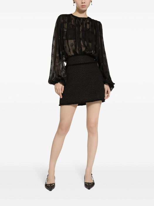 bouclé mini skirt F4CR5T GDCLWN0000 DOLCE & GABBANA 