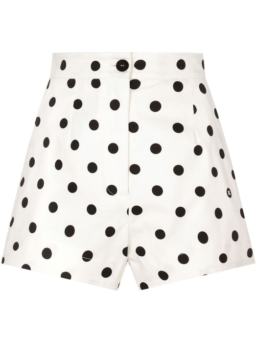 polka dot-print high-waisted shorts FTBTPT FSFNMHWZRN DOLCE & GABBANA 