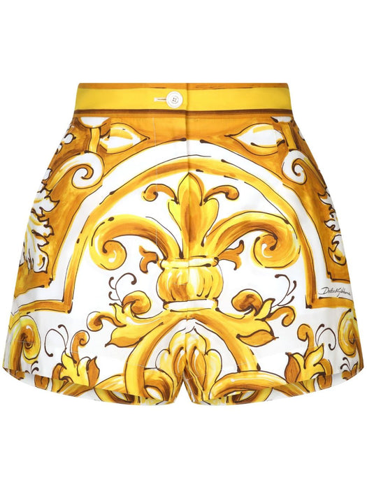 Majolica-print cotton shorts FTBVIT FI5JVH55DQ DOLCE & GABBANA 