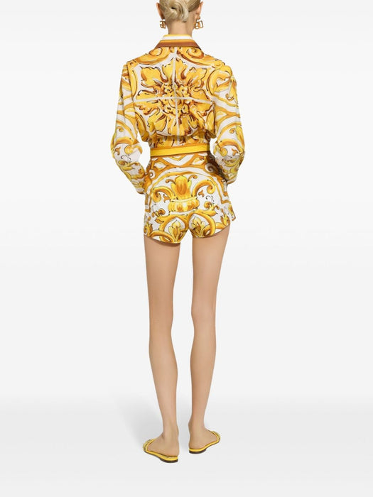 Majolica-print cotton shorts FTBVIT FI5JVH55DQ DOLCE & GABBANA 