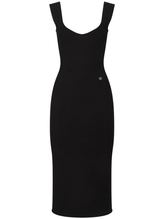layered-neck midi dress FXS10T JFMEVN0000 DOLCE & GABBANA 
