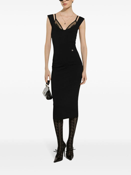 layered-neck midi dress FXS10T JFMEVN0000 DOLCE & GABBANA 