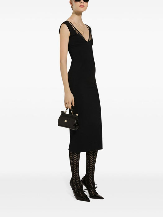 layered-neck midi dress FXS10T JFMEVN0000 DOLCE & GABBANA 