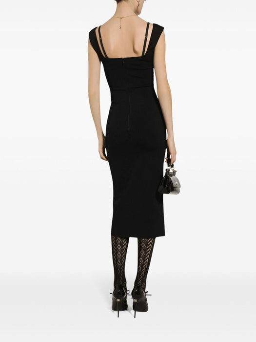 layered-neck midi dress FXS10T JFMEVN0000 DOLCE & GABBANA 