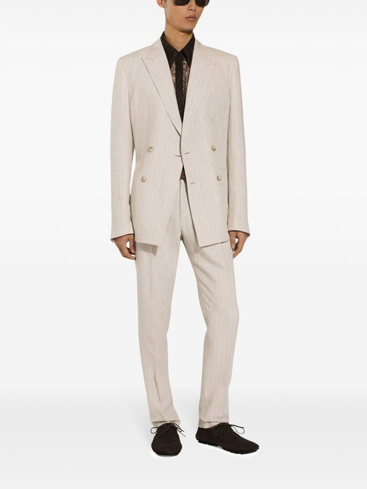 pinstriped linen blazer G2NZ2T FR4BPS8051 DOLCE & GABBANA 