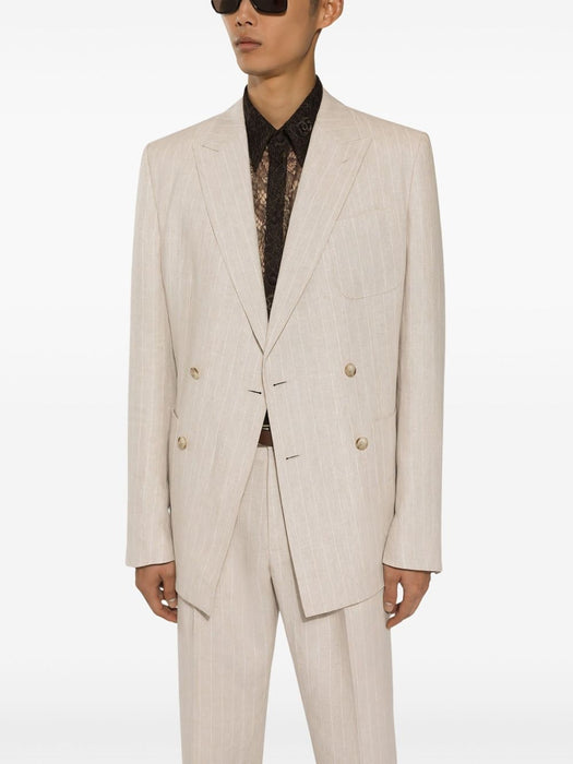 pinstriped linen blazer G2NZ2T FR4BPS8051 DOLCE & GABBANA 