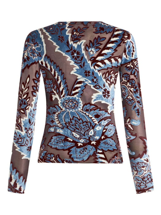 tulle and jacquard velvet top WRJA0038 99JJD03S9880 ETRO 