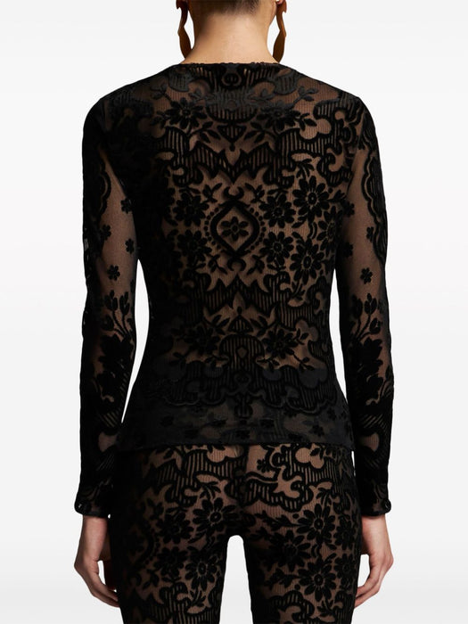 tulle and jacquard velvet top WRJA0038 99JMD01N0000 ETRO 