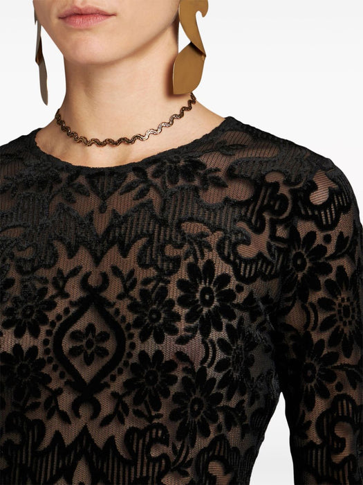 tulle and jacquard velvet top WRJA0038 99JMD01N0000 ETRO 