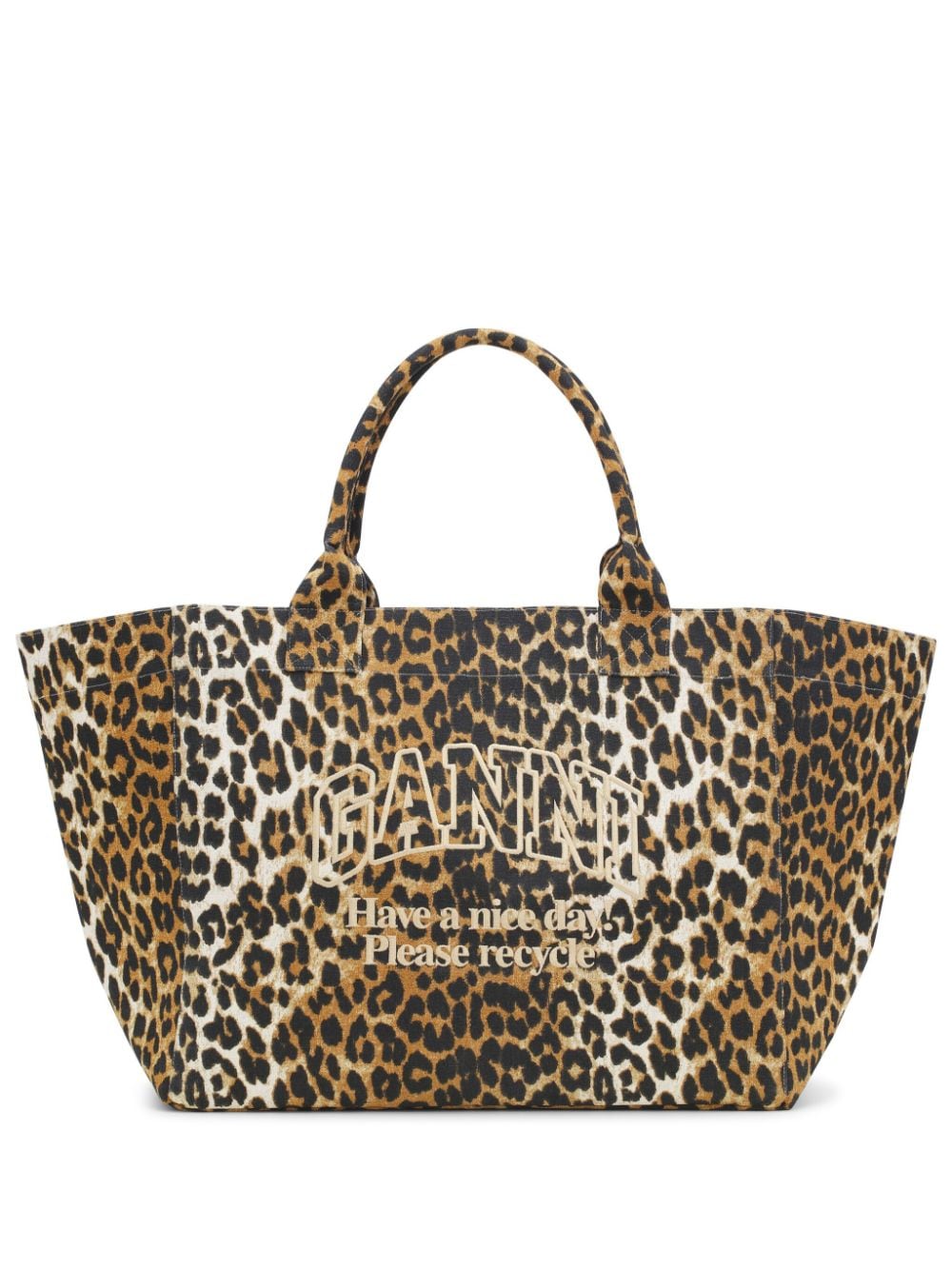 oversized canvas tote bag A5822 943 GANNI 