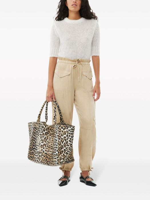 oversized canvas tote bag A5822 943 GANNI 