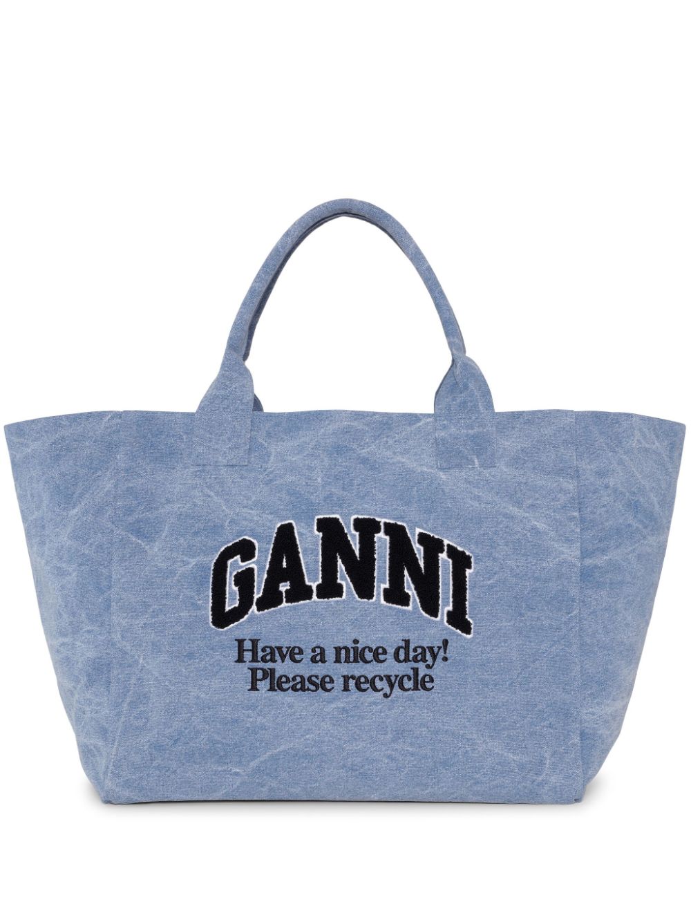 logo-embroidered tote bag A5967 565 GANNI 