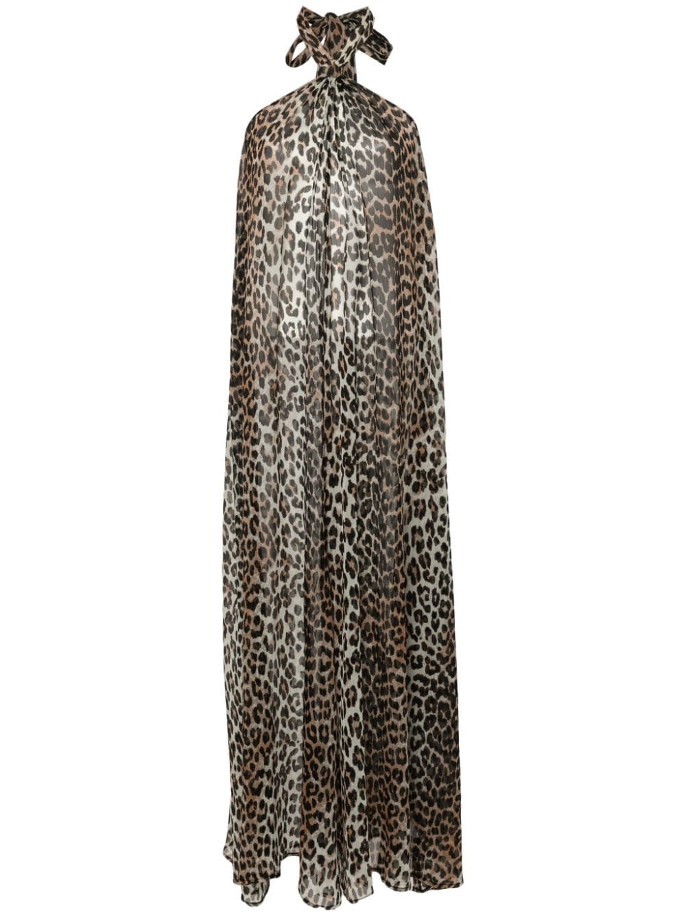 leopard-print maxi dress F9194 943 GANNI 
