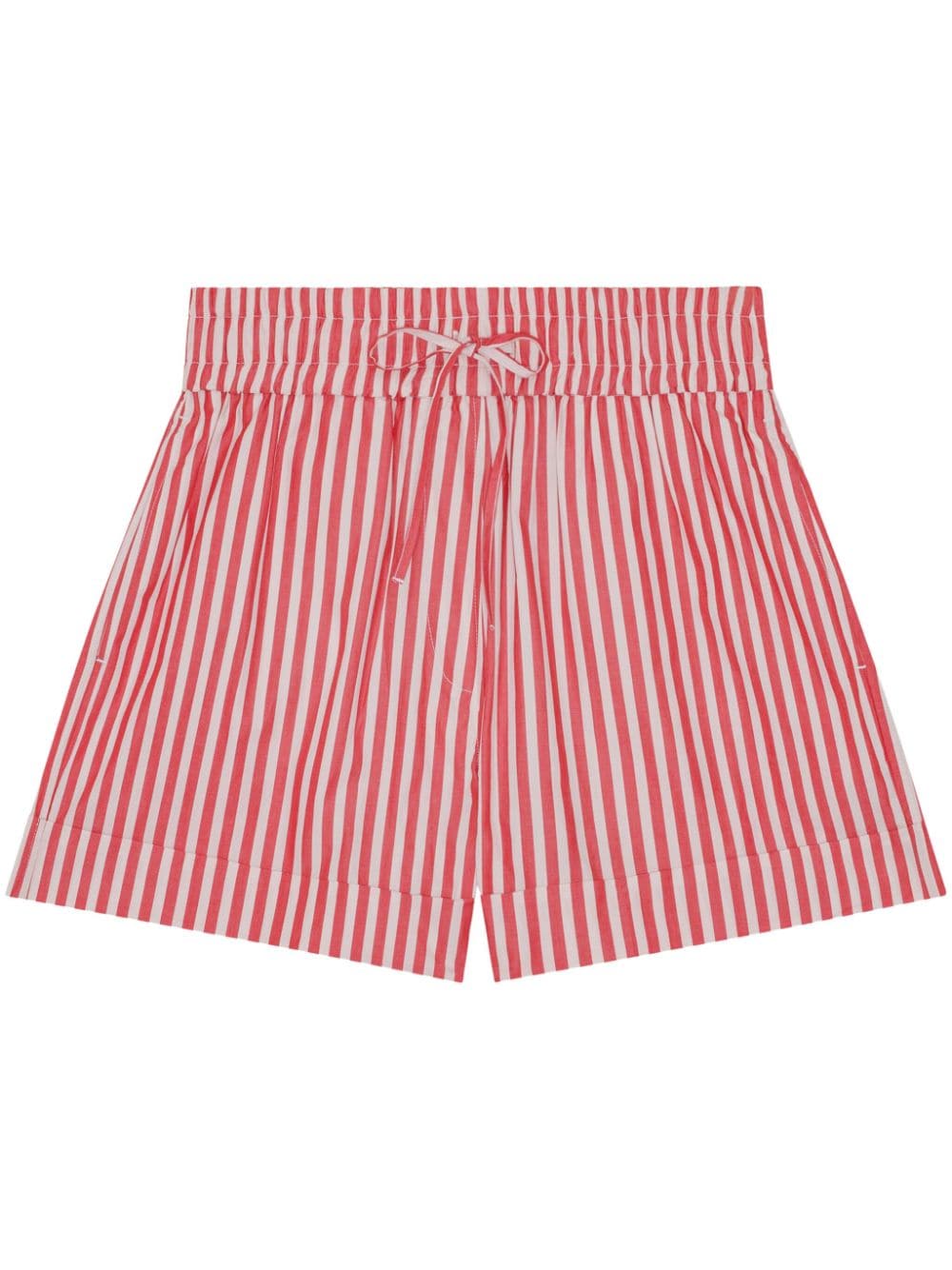 striped high-waisted shorts F9229 396 GANNI 