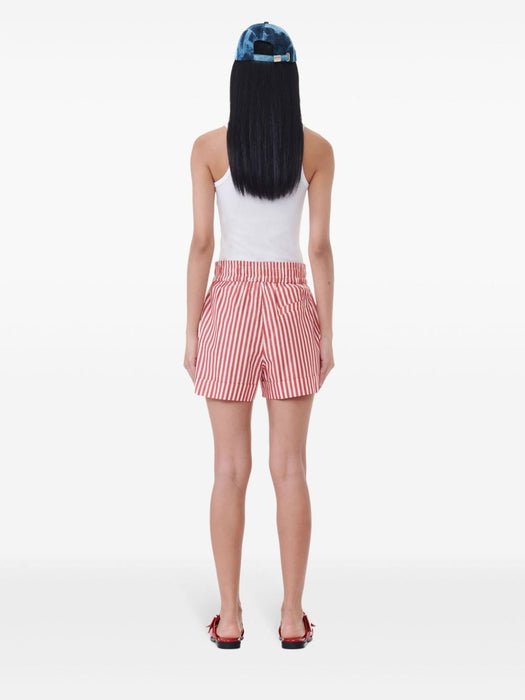 striped high-waisted shorts F9229 396 GANNI 