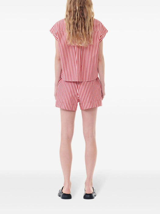 striped sleeveless shirt F9264 396 GANNI 