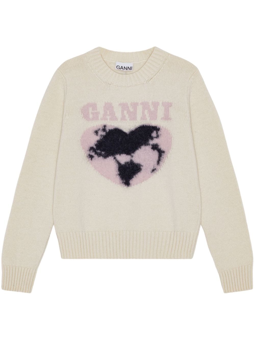 heart-intarsia jumper K2218 135 GANNI 