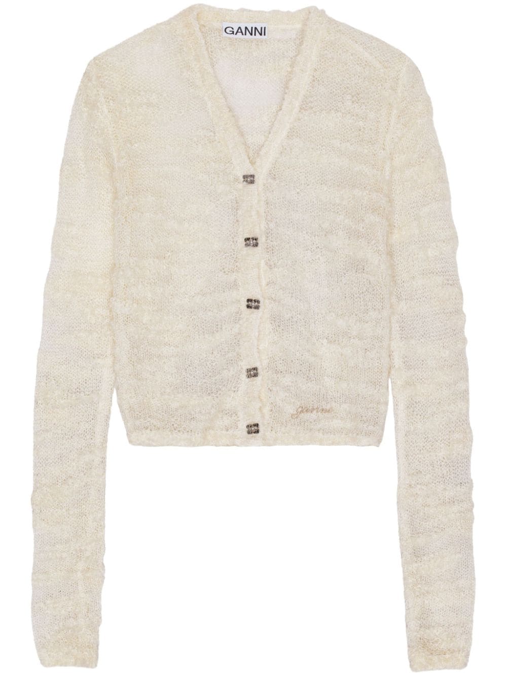 sheer open-knit cardigan K2254 135 GANNI 