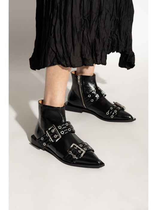 eyelet-detailing ankle boots S2650 099 GANNI 