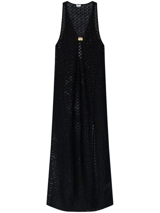 openwork beach maxi dress T3911 099 GANNI 