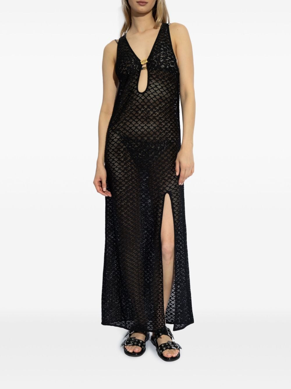 openwork beach maxi dress T3911 099 GANNI 