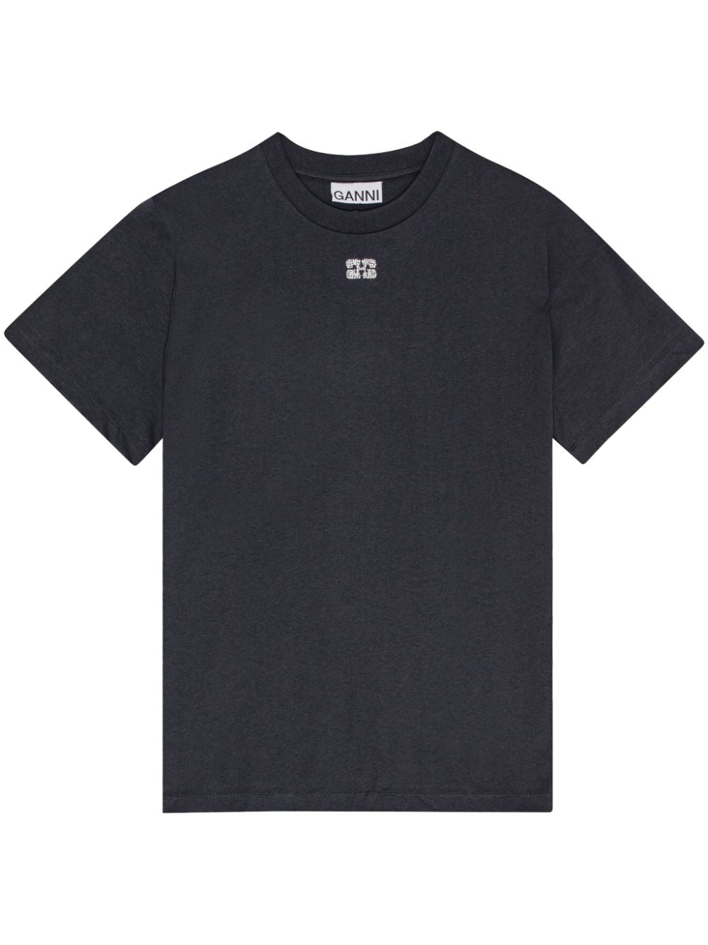 logo-embellished cotton T-shirt T3953 252 GANNI 