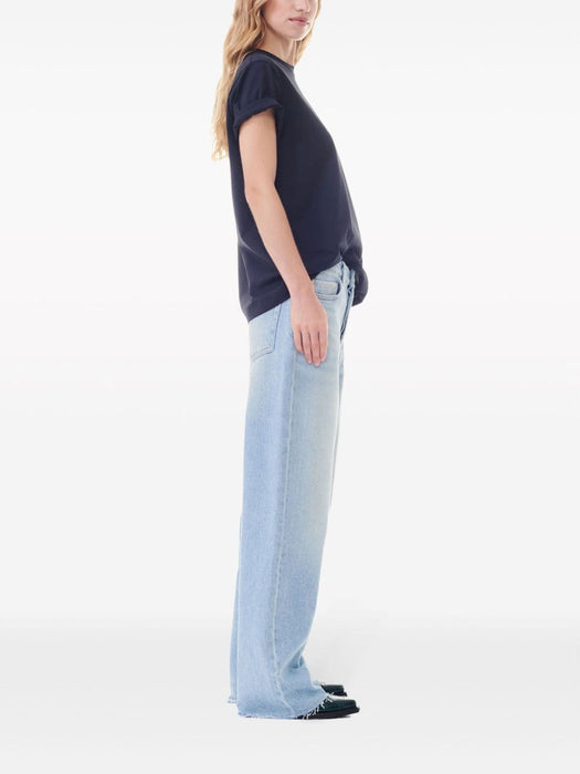 logo-embellished cotton T-shirt T3953 252 GANNI 