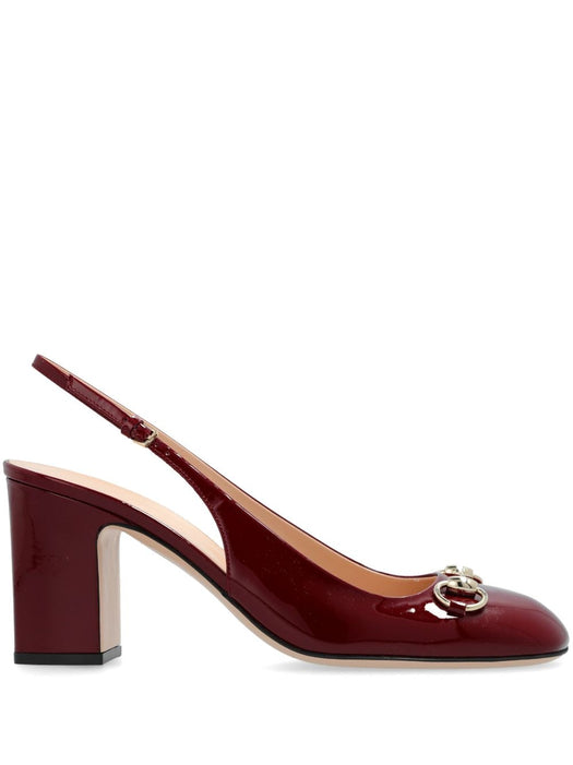 75mm Horsebit slingback pumps 794324 BNC006207 GUCCI 