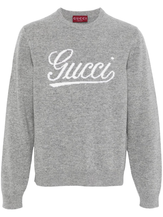 intarsia-knit logo sweater 795347 XKD741423 GUCCI 