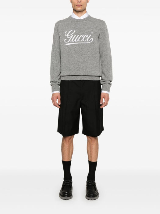 intarsia-knit logo sweater 795347 XKD741423 GUCCI 