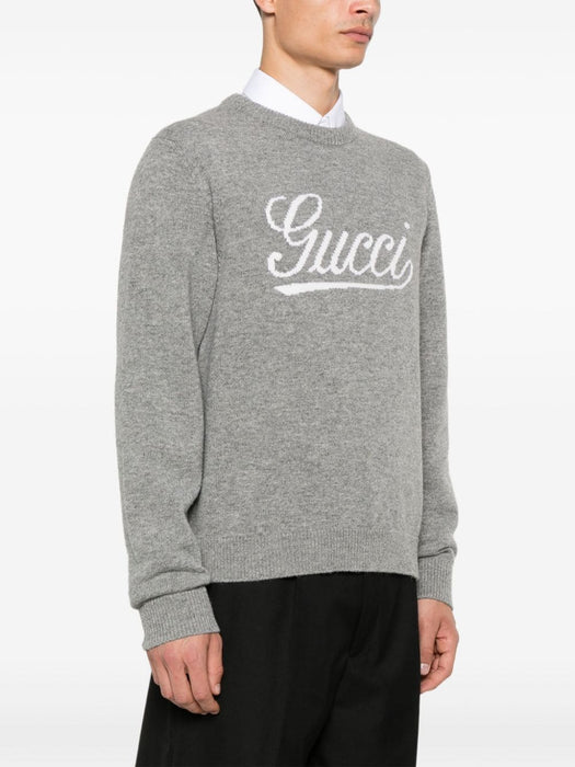 intarsia-knit logo sweater 795347 XKD741423 GUCCI 