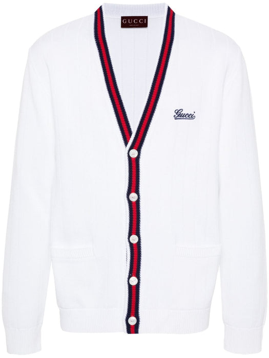 logo-embroidered cardigan 795826 XKD7M9098 GUCCI 