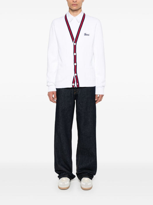 logo-embroidered cardigan 795826 XKD7M9098 GUCCI 
