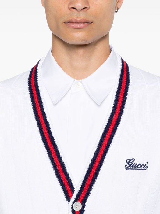 logo-embroidered cardigan 795826 XKD7M9098 GUCCI 