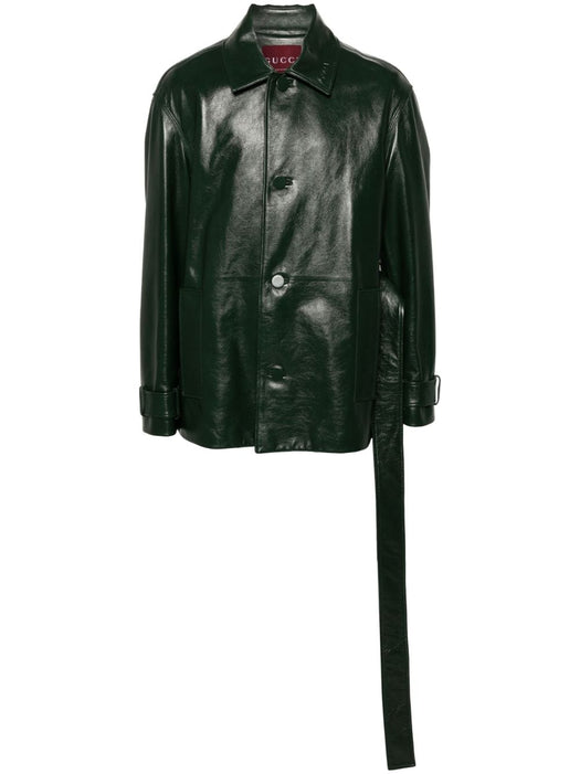 leather coat 803533 XNA3I3064 GUCCI 