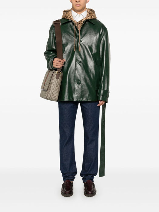 leather coat 803533 XNA3I3064 GUCCI 