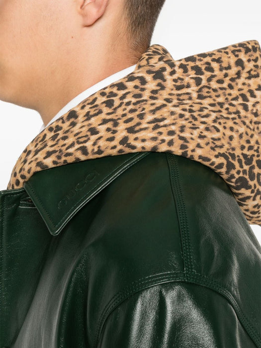 leather coat 803533 XNA3I3064 GUCCI 