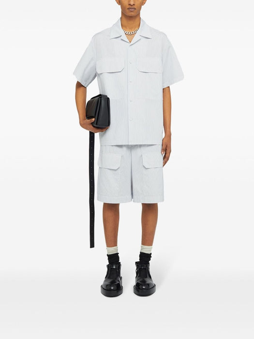 striped short-sleeve cotton shirt J61DL0021 J45264124 JIL SANDER 