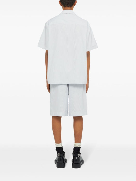striped short-sleeve cotton shirt J61DL0021 J45264124 JIL SANDER 
