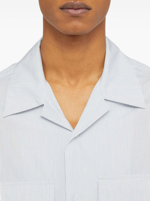 striped short-sleeve cotton shirt J61DL0021 J45264124 JIL SANDER 