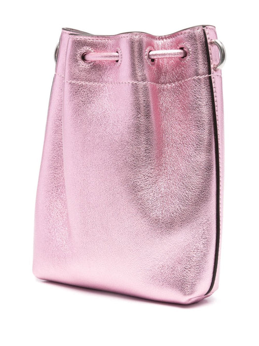 JIMMY CHOO BON BON BCKT N/S MNMNAROSE ANTIQUE SILVER
